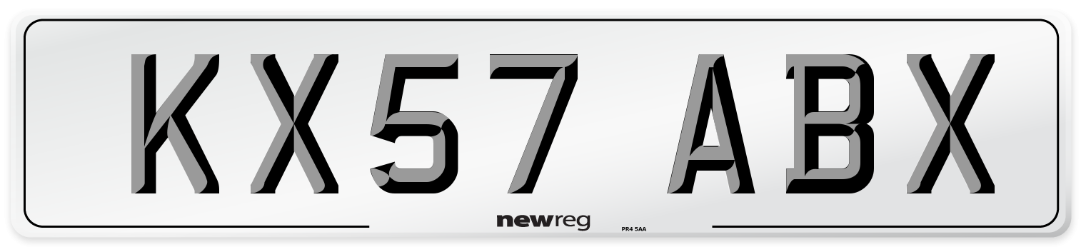 KX57 ABX Number Plate from New Reg